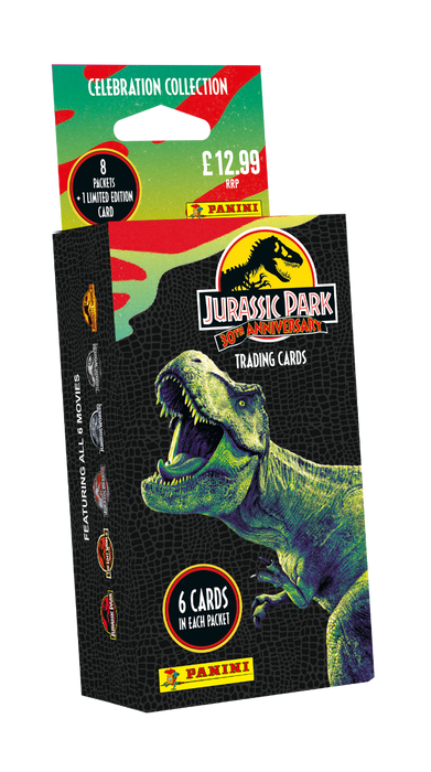 Jurassic World Anniversary Trading Card Collection - Multi-set (8 packets +1 Limited Edition Card)