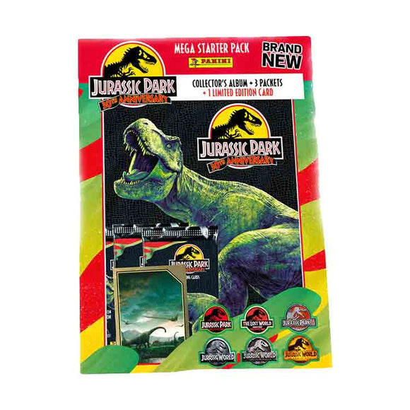 Jurassic park Starter Pack includes a binder, 3 packets and 1 Limited Edition Card (number 1).