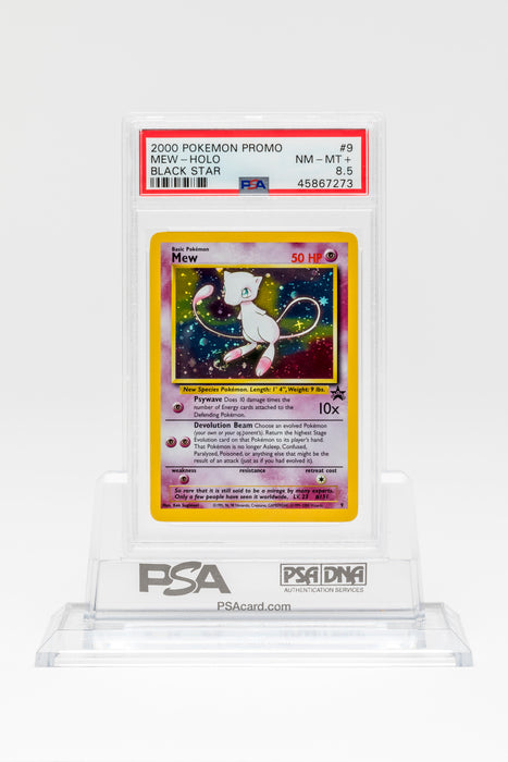 PSA 8.5 MINT MEW #9 Black Star Promo Holo Pokemon Card POP 25!